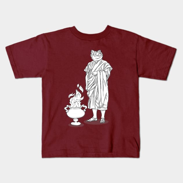 The Toga-clad Toad Kids T-Shirt by joshua.scheide@protonmail.com